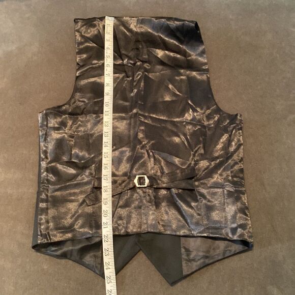 Men’s 3 Piece Slim Fit Tuxedo Black with Red Detail Shawl Lapel Size XS NWT - Picture 13 of 16